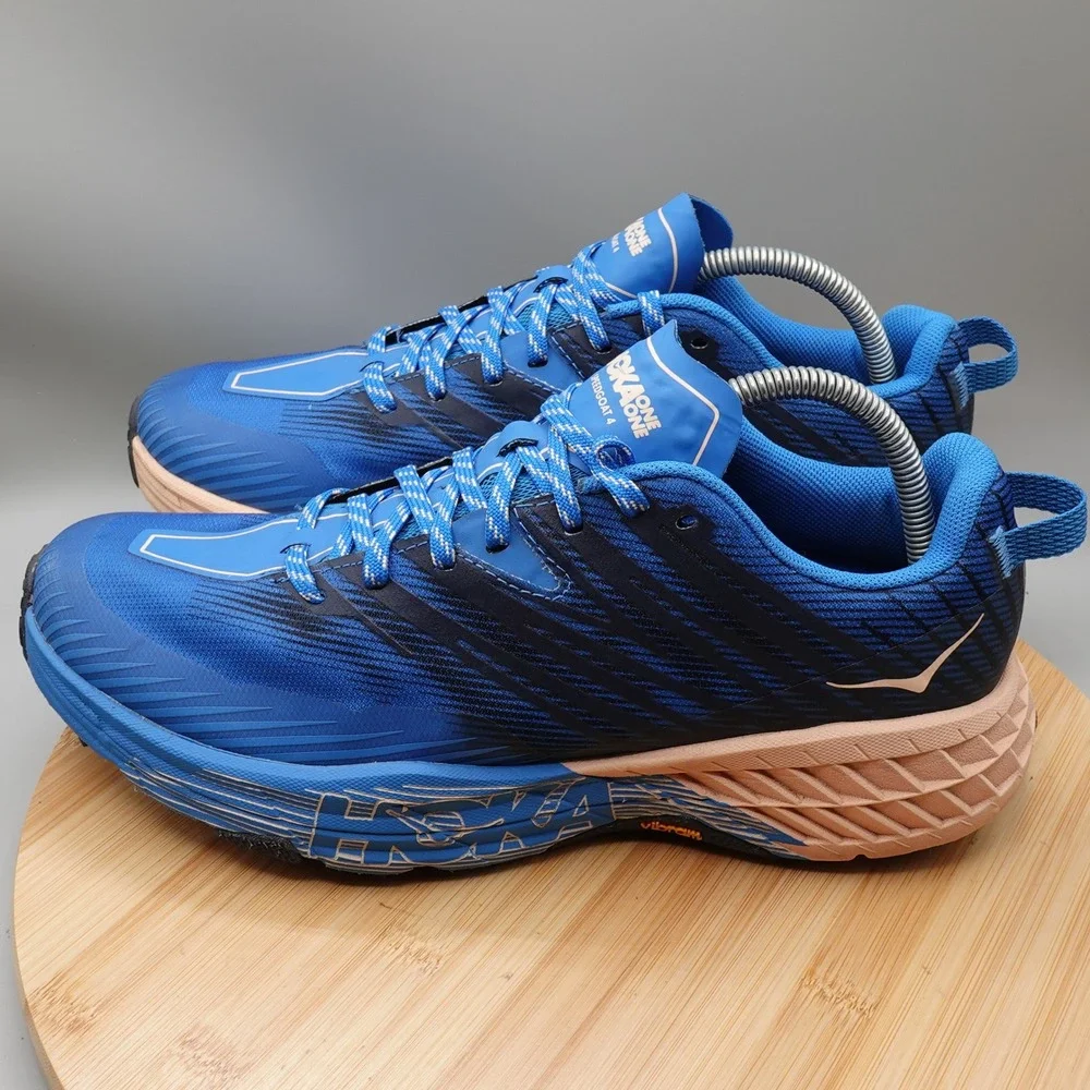 Hoka Shoes Mens 9.5 Womens 11 Blue Speedgoat 4 Trail Running 1106527 IBBA